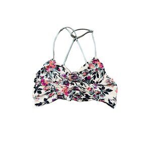 Out From Under UO Floral Racerback Ruched Bralette Size Small